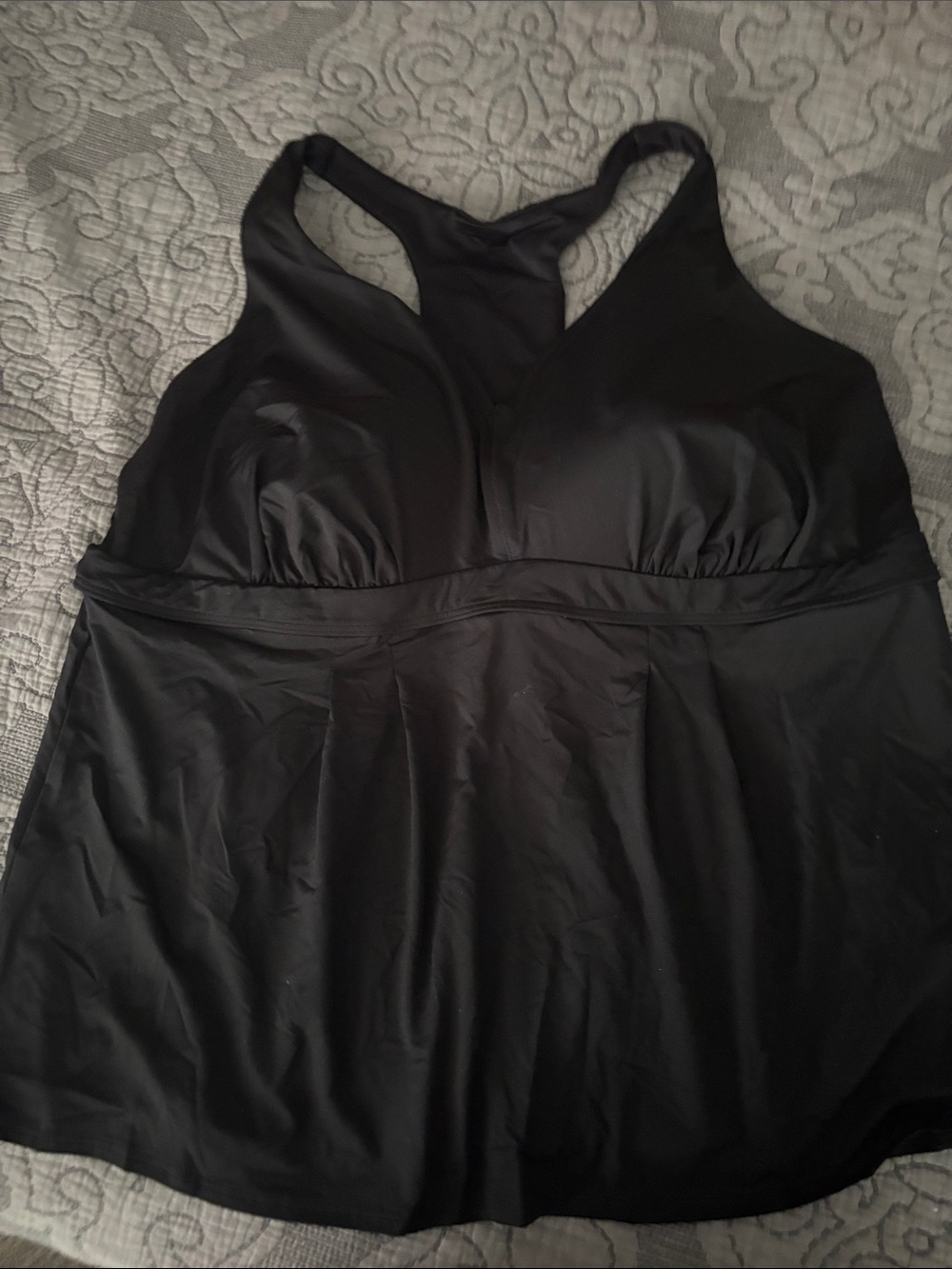 Black Racerback Swim Top